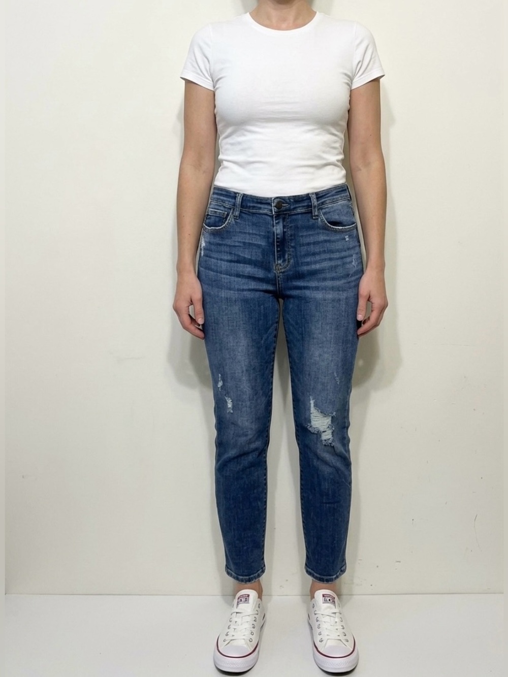 Judy Blue High Rise Slim Fit Distressed Jeans Womens Size 31